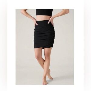 Athleta Transcend Skort, Black, Pull-on, shorts pocket